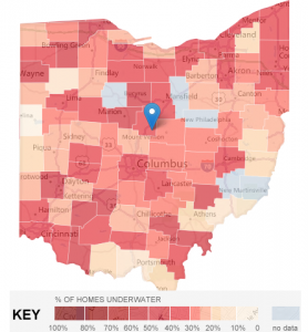 Ohio Mortgage Zillow Negative Equity Map